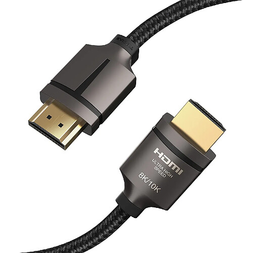 Câble HDMI Super Haute Vitesse Certifié 8K 48Gbps 10FT, 8K60Hz 4K120Hz, HDCP 2.2 2.3 Dynamique HDR HDR10 EARC