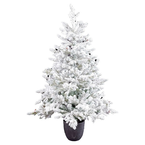 BigBuy Christmas Sapin de Noël Polyéthylène - Enneigé 120 cm