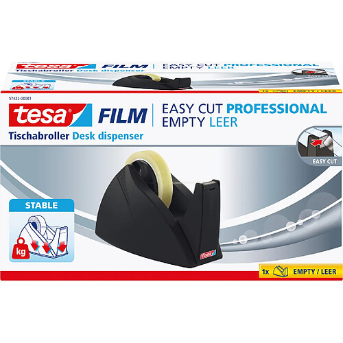 tesa Dévidoir de bureau Easy Cut Professional, noir ()