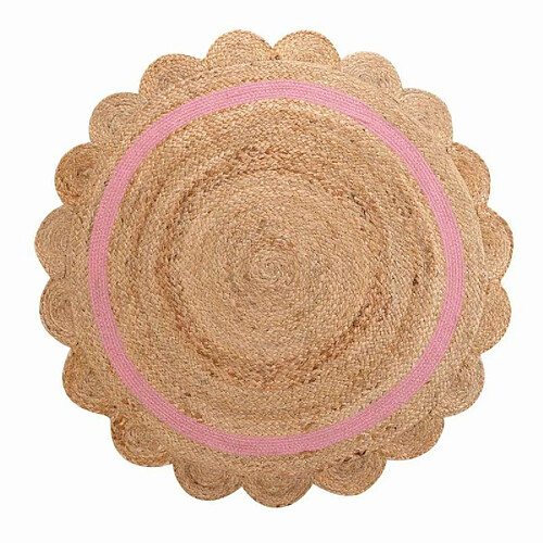 Paris Prix Tapis Déco Enfant Rond Rosaly 90cm Beige