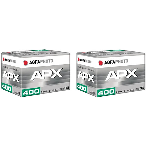 Agfa Photo Pack 2 x AGFAPHOTO APX 400 PROF 135-36 - Negro