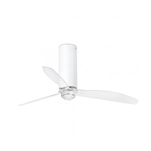 faro Plafonnier ventilateur Tube Acier,diffuseur Verre 48,4 Cm