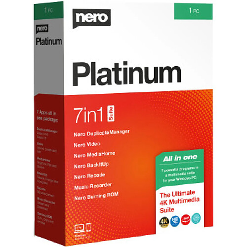 Nero Platinum - Licence Perpétuelle - 1 poste - A télécharger