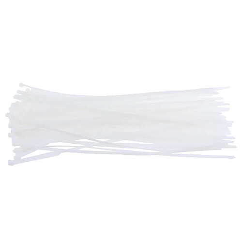 100pcs nylon en plastique verrouillage des liens de câble zip wire wrap cordons 4.8x400mm blanc