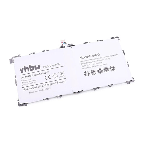 vhbw batterie compatible avec Samsung Galaxy Tab Pro SM-T900, SM-T905, 12.2 LTE-A 64GB tablette (9500mAh, 3,8V, Li-ion)