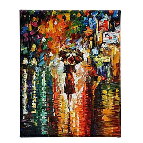 EPIKASA Impression sur Toile Sous la Pluie 1, Multicouleur, Polyester, 45x3x70 cm