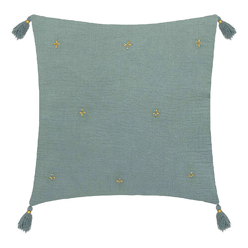 Atmosphera, Createur D'Interieur Coussin de chaise brodé rectangulaire Starke - 40 x 40 cm - Céladon