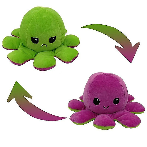 Universal Poupée Octopus réversible - jouet en peluche à double face