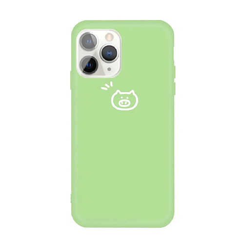 Wewoo Coque Pour iPhone 11 Pro Petit Cochon Motif Coloré Givré TPU Téléphone Housse de Protection Vert