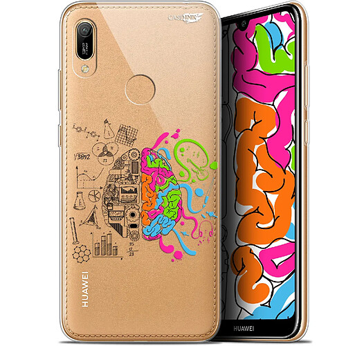 Caseink Coque arrière Huawei Y6 2019 (6.1 ) Gel HD [ Nouvelle Collection - Souple - Antichoc - Imprimé en France] Le Cerveau