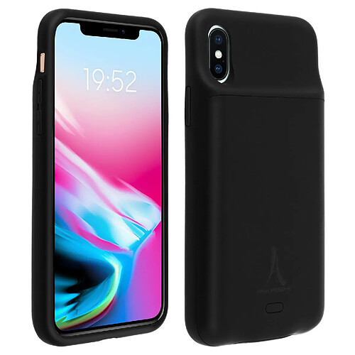 Coque iPhone X / XS Protection Rigide 2 en 1 Batterie 3500mAh Akashi Noir