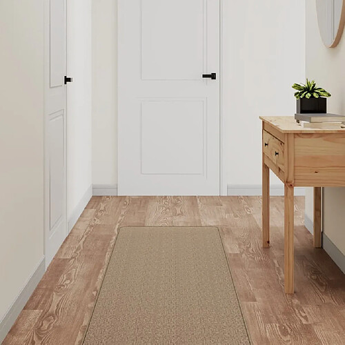 vidaXL Tapis de couloir aspect sisal sable 50x200 cm