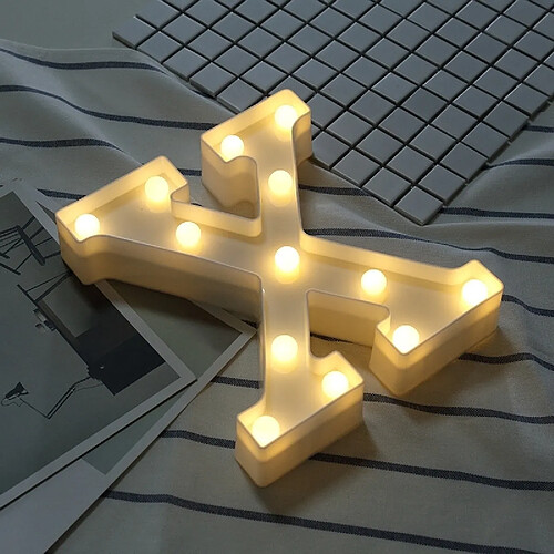 Wewoo Guirlande Lumière anglaise décorative de forme de lettre de l'alphabet X, sèche chaude de vacances de LED