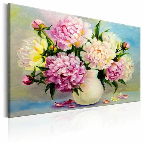 Paris Prix Tableau Imprimé Peonies : Bouquet of Happiness 80 x 120 cm