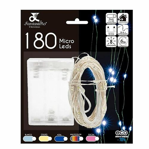 BigBuy Christmas Bande lumineuse LED Multicouleur 18,5 m