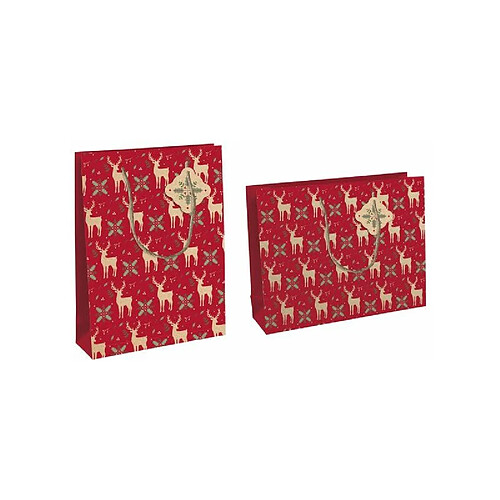 Clairefontaine Sac cadeau de Noël 'Lovely Home Red', grand ()