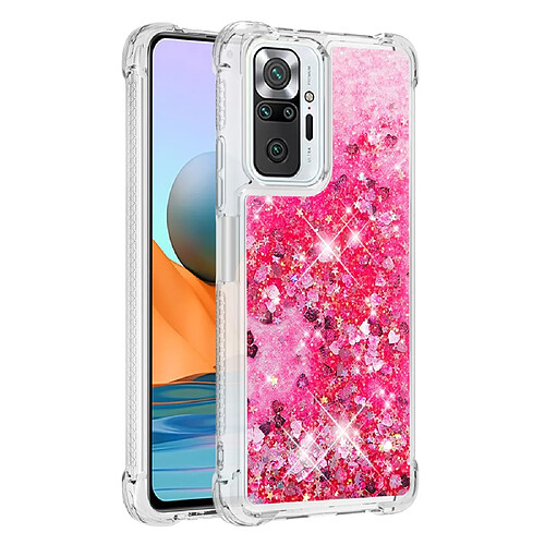 Coque en TPU Amortissement dynamique des sables mouvants rose pour votre Xiaomi Redmi Note 10 Pro Max