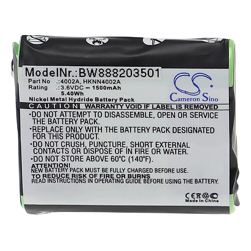 vhbw Batterie compatible avec Motorola T5320, T5400, T5410, T5420, T5500, T5512, T5522, T5330 radio talkie-walkie (1500mAh, 3,6V, NiMH)