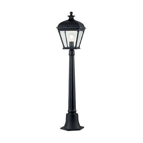 Elstead Lighting Lampe sur pied extérieur Bayview Aluminium,verre biseauté transparent Noir