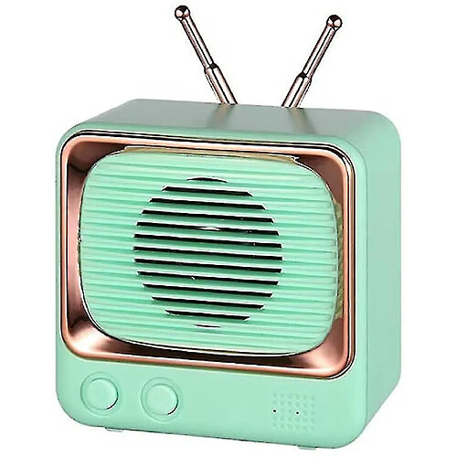 Universal Haut-parleur Bluetooth rétro, haut-parleur portable vintage portable portable FM Radio Mini haut-parleur-vert