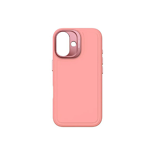 Decoded Coque pour iPhone 16 Gamme Stacks Compatible MagSafe en Silicone Antimicrobienne Rose