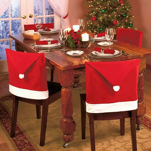 Wewoo Ornements de noël Housse de chaise de décoration de Rouge Hat, taille: 65cm x 50cm