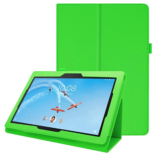 Etui en PU support de litchi vert pour votre Lenovo Tab E10 10.1 pouces