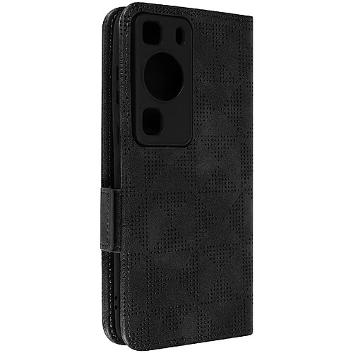 Avizar Étui pour Huawei P60 Pro Portefeuille Support Vidéo Série GeoWallet Noir