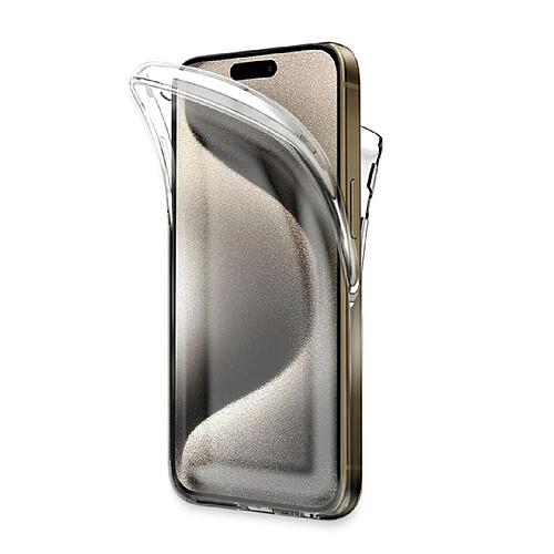 Coque 360 degré pour iPhone 15 Pro Max 6.7"- Coque protection intégrale transparente Avant et arrière - Antichoc - VISIODIRECT -