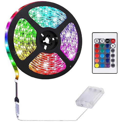 INF Bande lumineuse avec télécommande LED RGB 2 m IP65