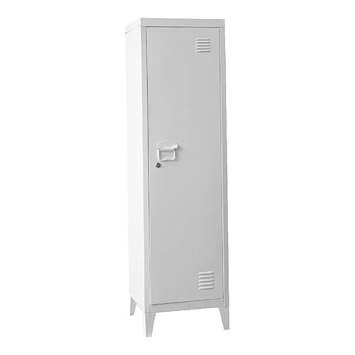 Helloshop26 Armoire à casier métallique vérouillable 137 x 38 x 38 cm blanc 03_0006360