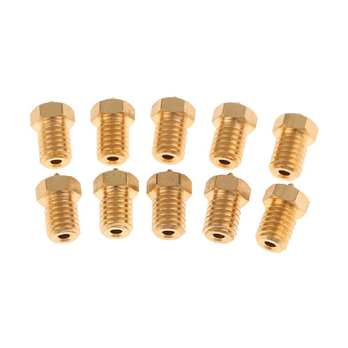 10PCS Buse d'Extrusion Nozzle Imprimante 3D Tête en Cuivre pour 3D Imprimante 1,75MM Filament - 0,4MM