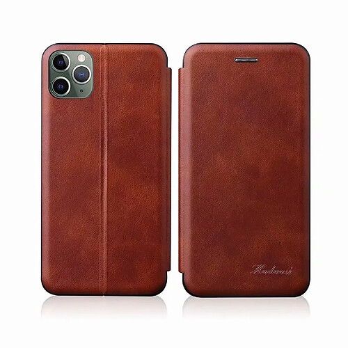 Wewoo Coque Pour iPhone 11 TPU + PU Titulaire de la carte magnétique de tension intégré Etui en cuir Retro Marron