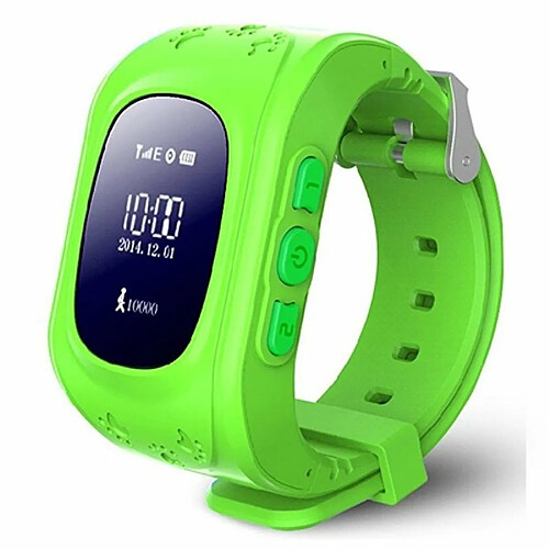 Montre Intelligente Pour Enfants Montre Numérique Pour Filles Et Garçons Avec Bouton Sos Anti-Perte Gps Tracker Smartwatch Vert