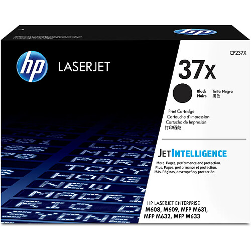 HP 37X High Yield Black Original LaserJet toner cartridge