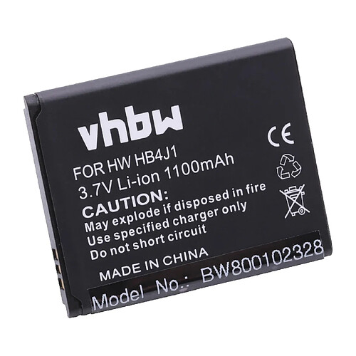 Vhbw Batterie LI-ION 1100mAh pour HUAWEI T8300, C5800s remplace HB4J1 / HB4J1H