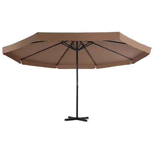 Maison Chic Parasol Jardin | Parasol avec base portable Taupe - GKD10364