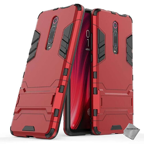 Htdmobiles Coque rigide anti choc pour Xiaomi Mi 9T Pro + film ecran - ROUGE