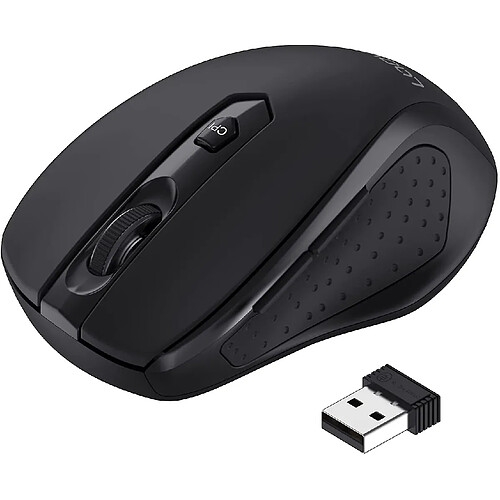 Universal Souris d'ordinateur sans fil, 2400 DPI Souris sans fil avec 6 boutons, 2,4 g de souris sans fil USB ergonomique, 15 mois de sauce de la batterie souris pour ordinateur portable PC Mac Co