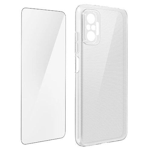 Avizar Coque Xiaomi Redmi Note 10 Pro Souple Film Verre Trempé 9H Transparent