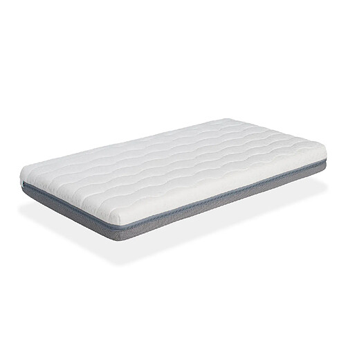 Dormalit Matelas bébé KALA 67X137 – Epaisseur 11 cm – Déhoussable – Mousse à mémoire double face et noyau perforée