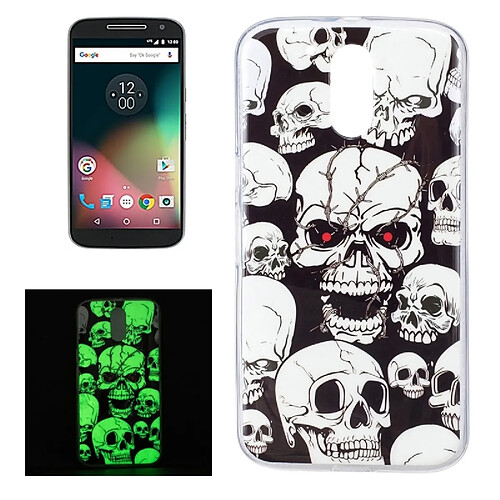 Wewoo Coque pour Motorola Moto G4 Noctilucent Rouge Eye Ghost Motif IMD Workmanship Soft TPU Retour Housse