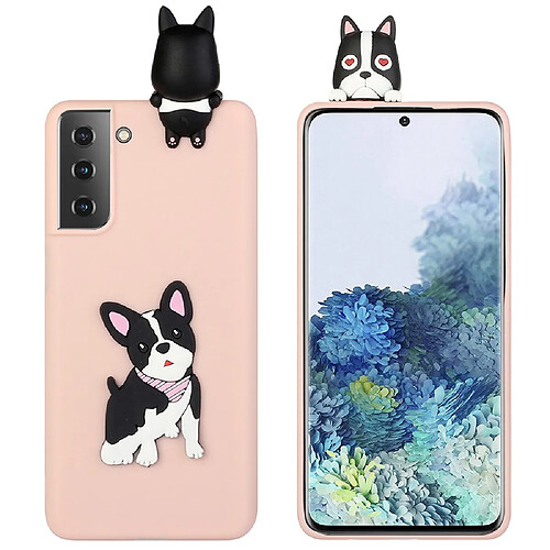 Coque en TPU antichoc, décoration de figurines 3D chien mignon pour votre Samsung Galaxy S22 Plus 5G