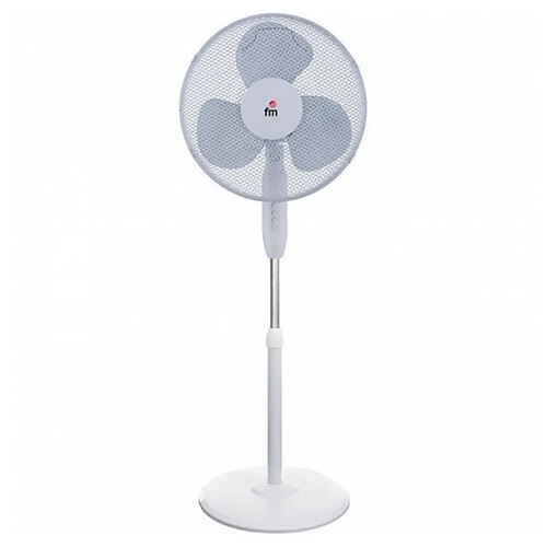 Totalcadeau Ventilateur sur pied avec minuterie Blanc Ø 40 cm pas cher