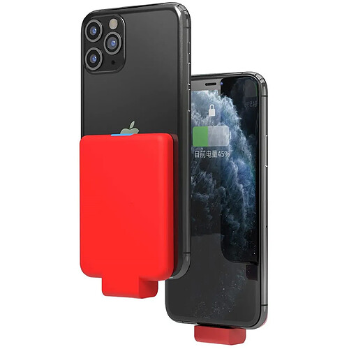 Chrono OISLE Power Pack Chargeur Mini Power Bank 4500mAh Charge Rapide Blanc Pour iPhone 12/12pro/12mini/12pro max/5 6 7 8 11,(rouge)