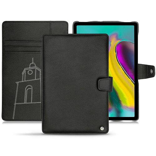 Housse cuir Samsung Galaxy Tab S5e - Rabat portefeuille - Negre poudro ( Pantone #111212 ) - NOREVE