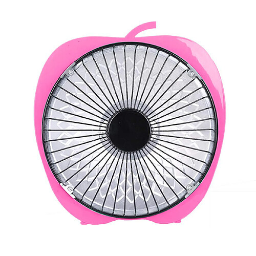 Tube d'halogène chaud de ventilateur chaud de radiateur d'air domestique électrique portatif de mini appareil de chauffage 6 pouces - Rose