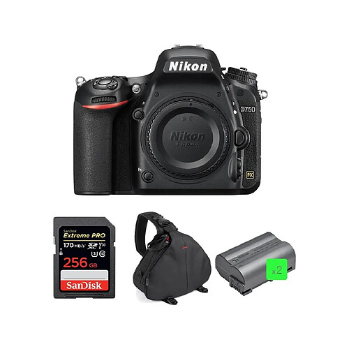 NIKON D750 Body + SANDISK Extreme Pro 256GB 170MB/s SDXC + camera Bag + NIKON EN-EL15B Battery * 2 pieces