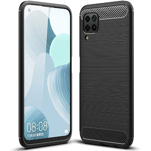 Xeptio Coque brossée noire pour Huawei P40 LITE Carbon Fiber Antichoc