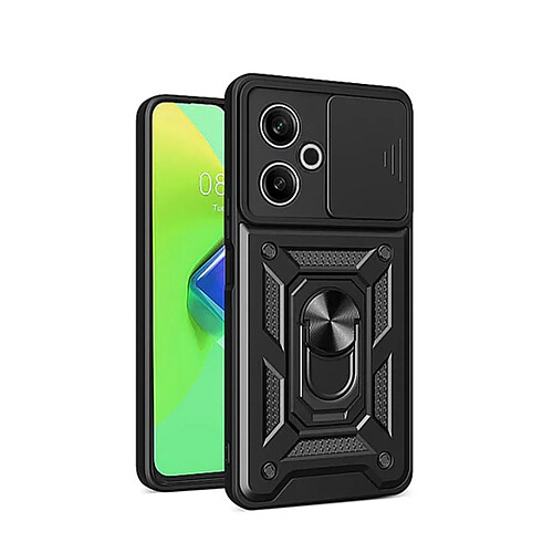 NIS Coque à Fenêtre Sli Militaire Xiaomi Poco M6 4G - Noire